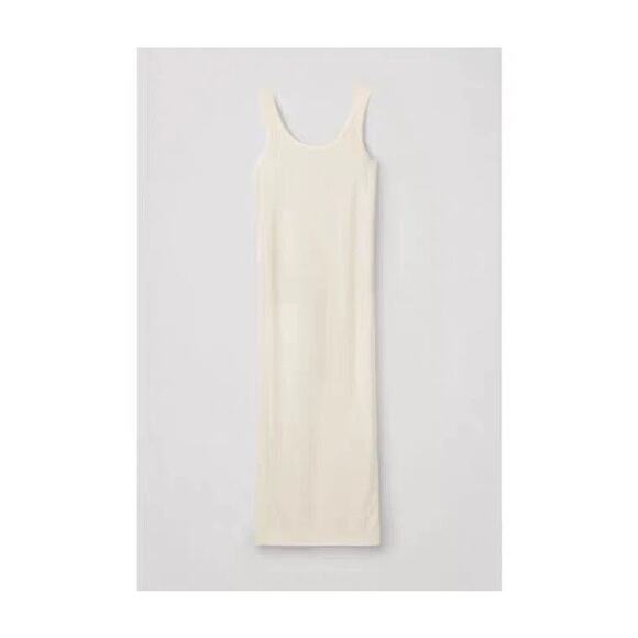 NWT COS Cream Colored Knit Scoop Neck Tank Maxi Dress Minimalist Size Large - Picture 6 of 6